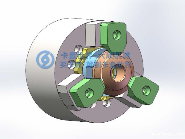 行星齿轮工件指形卡盘BF夹持方案