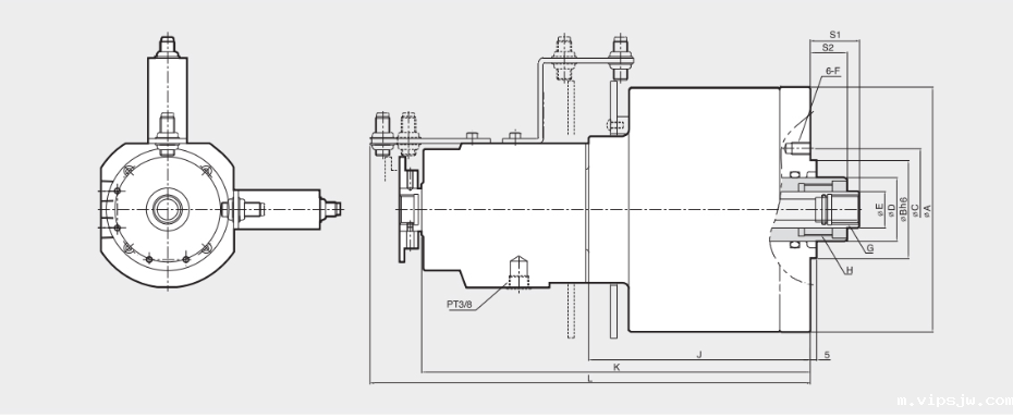 双活塞旋转汽缸