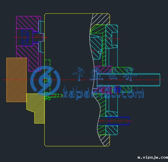 后拉式液压卡盘