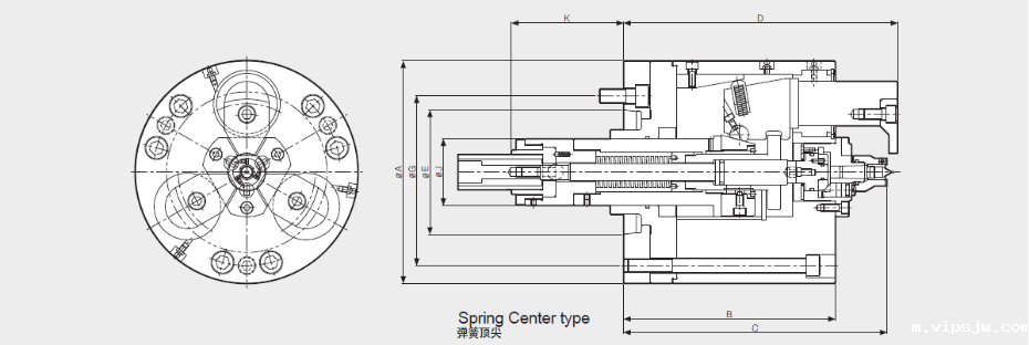 伸缩动力卡盘工艺图